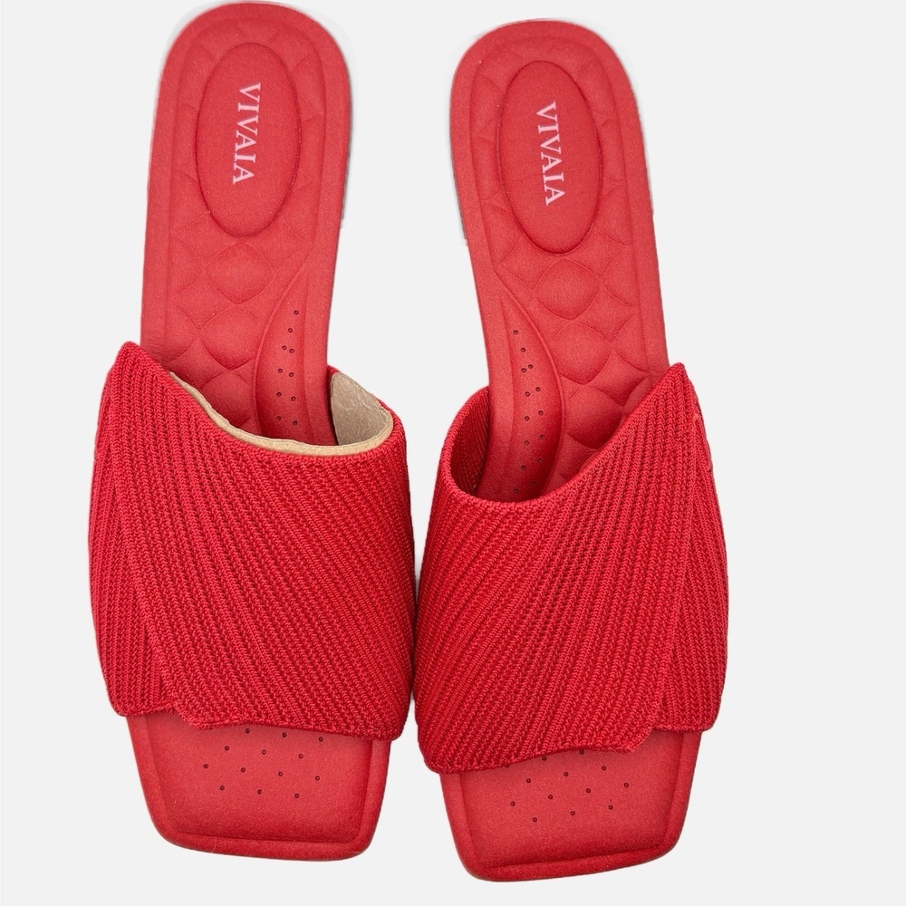 VIVAIA Maeve Slide Sandals Ruby Red Size 39 = US 8